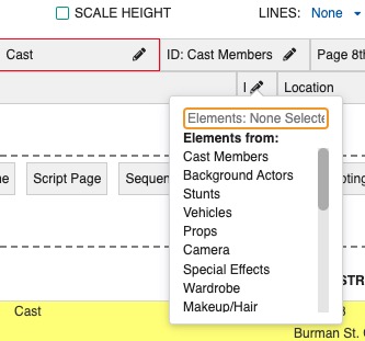 Category selection after dragging field