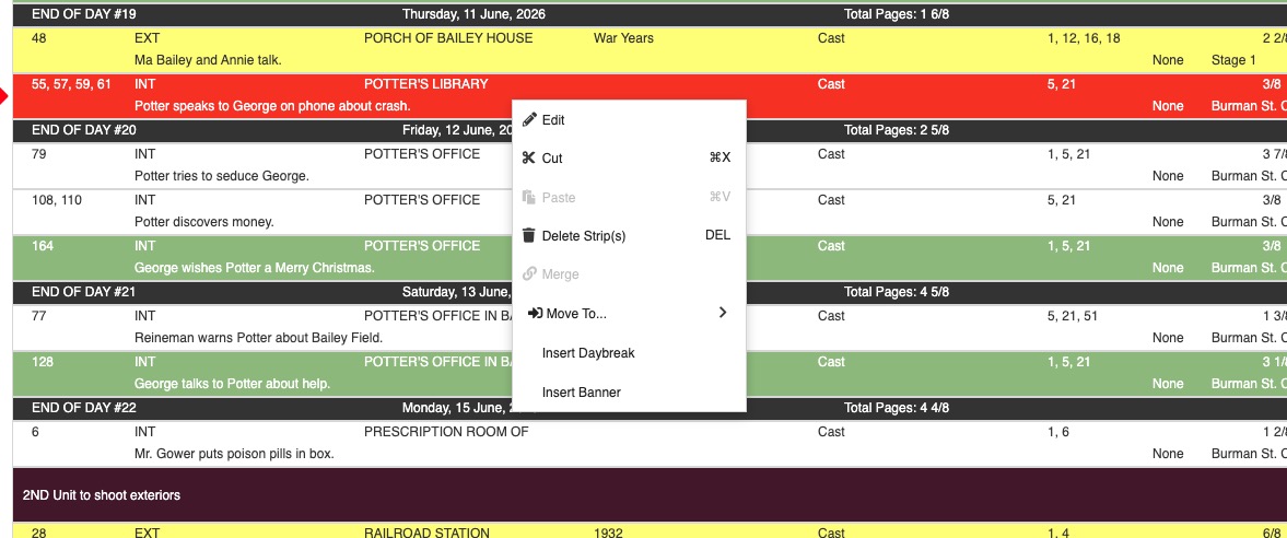 Right-click context menu