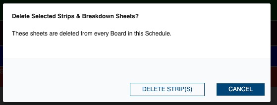 Delete Strips warning