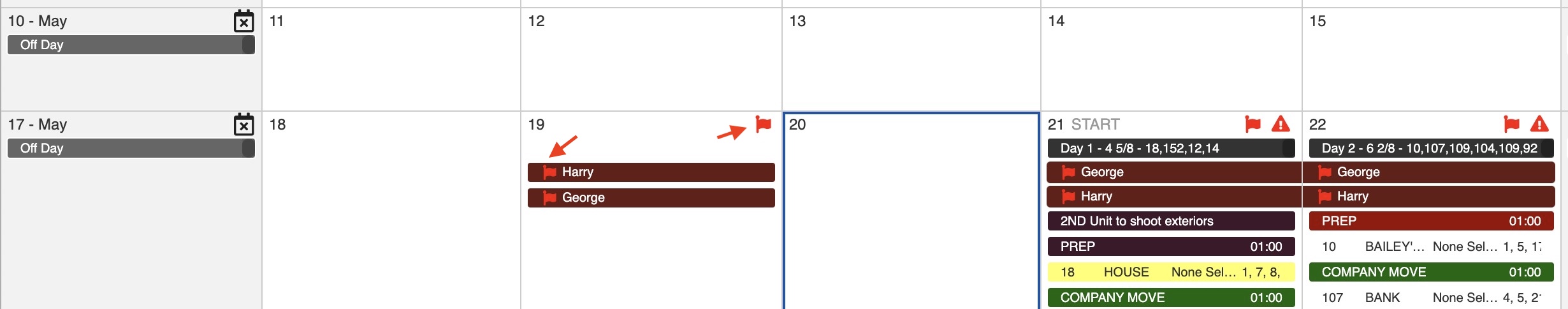 Red Flag warning in Board and Sub-Board