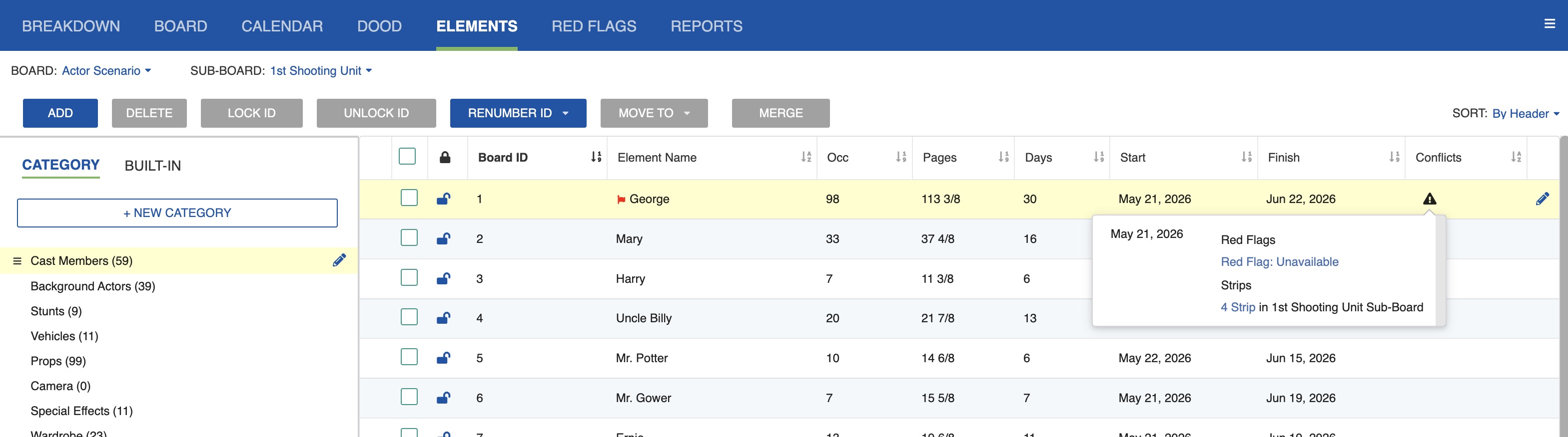 Elements tab overview