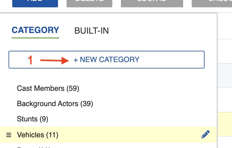 Add New Category button