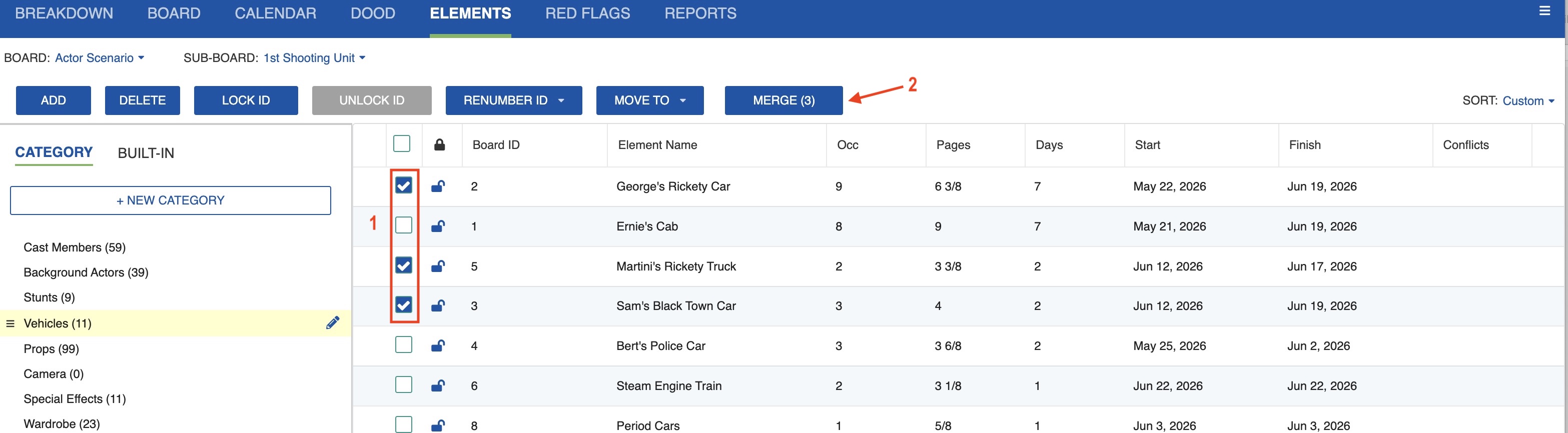 Merge Element option