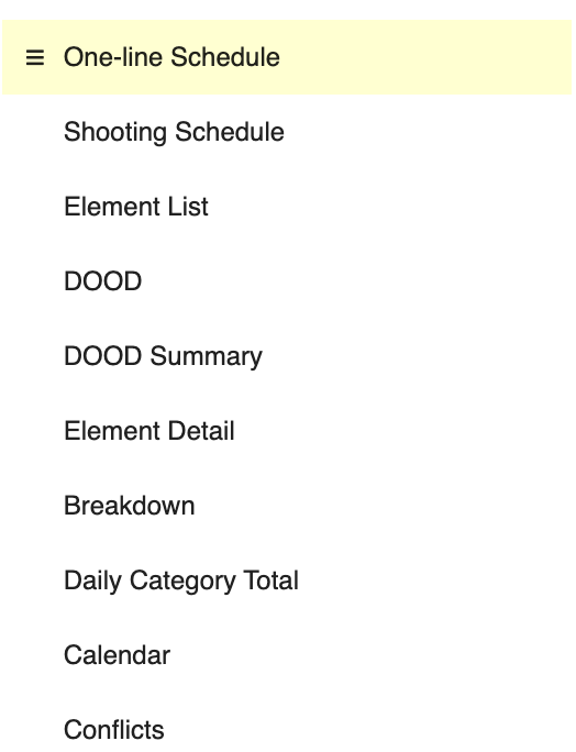 Reports tab showing available report types