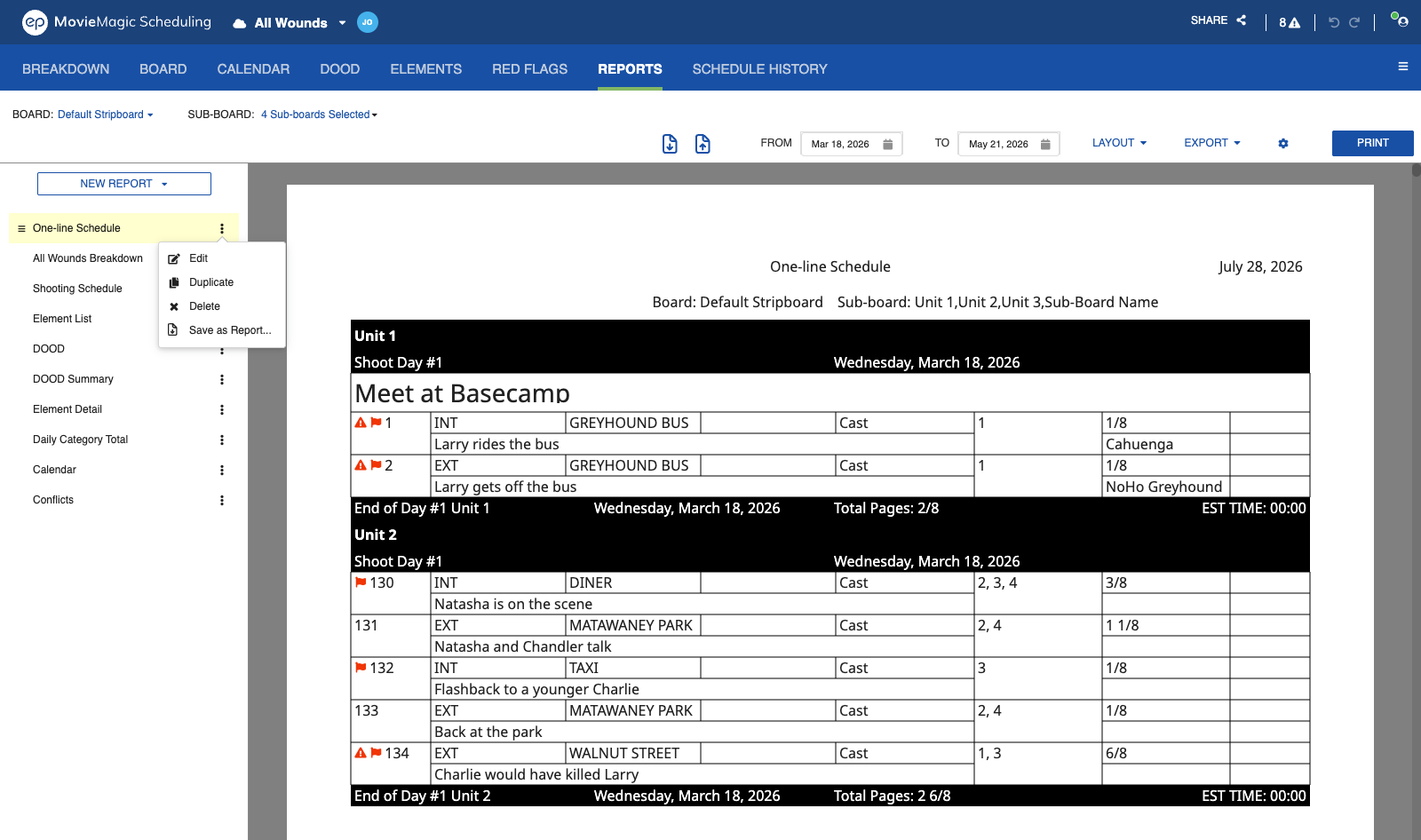 Saving a report layout to an .MMSR file