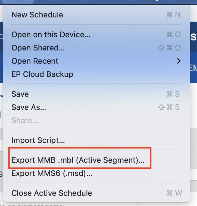 MMB export