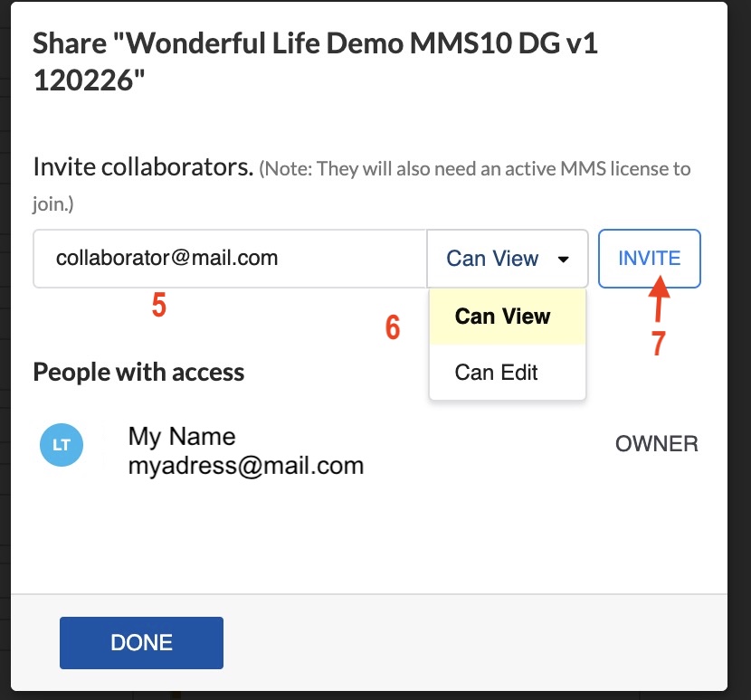 Invite collaborators
