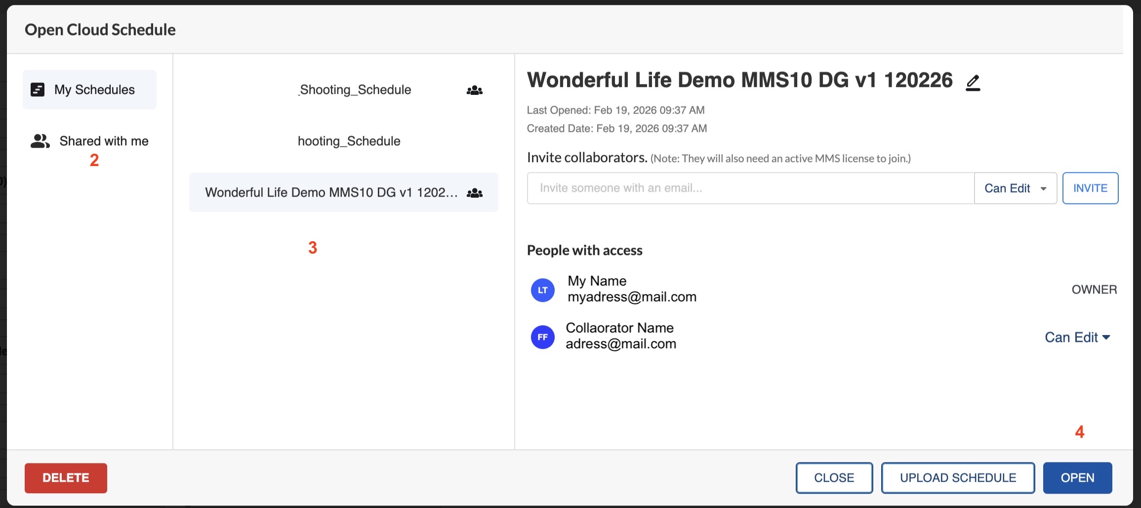 Owner open shared file