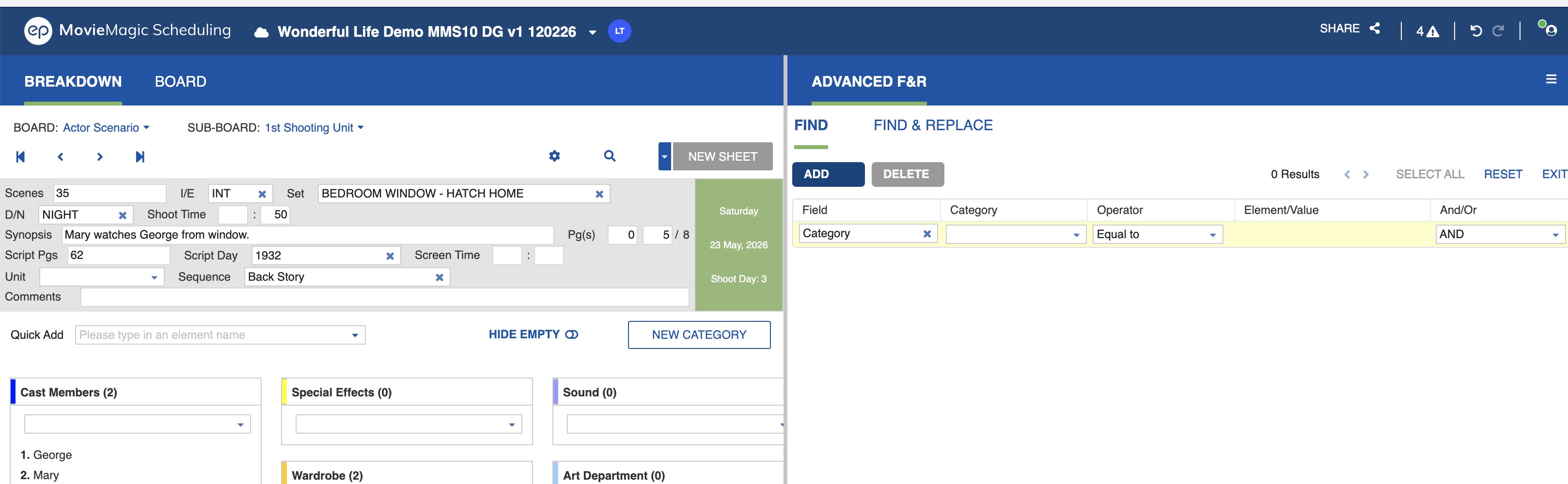 Advanced Find & Replace panels