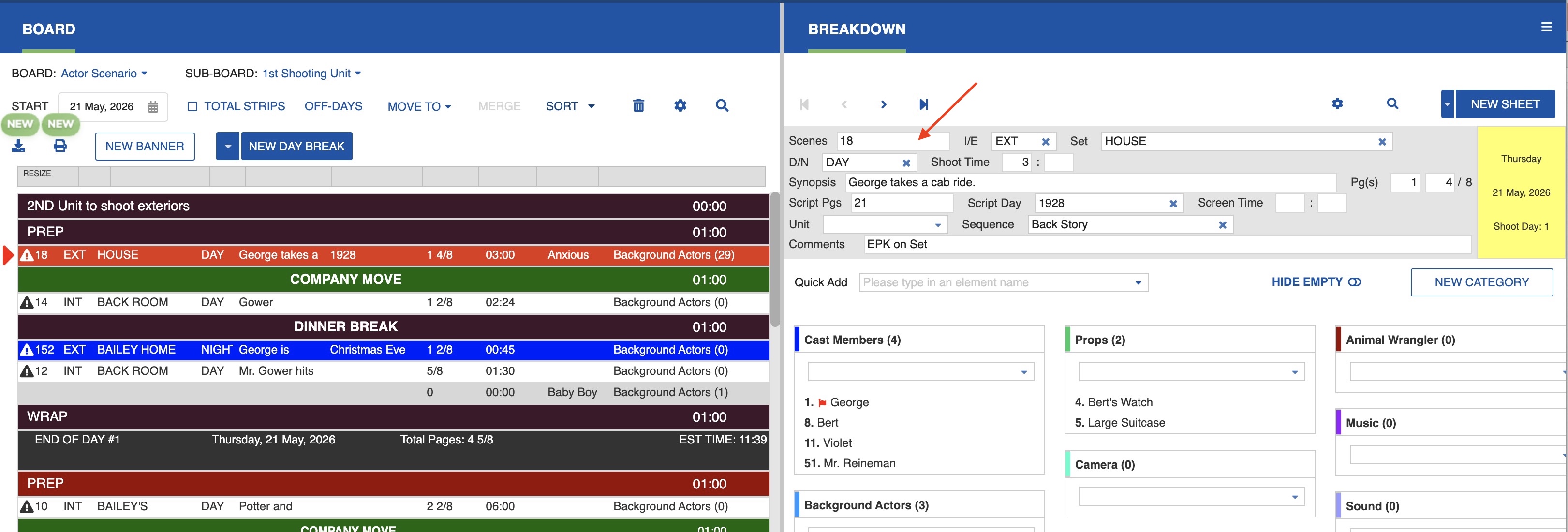 Board/Breakdown split