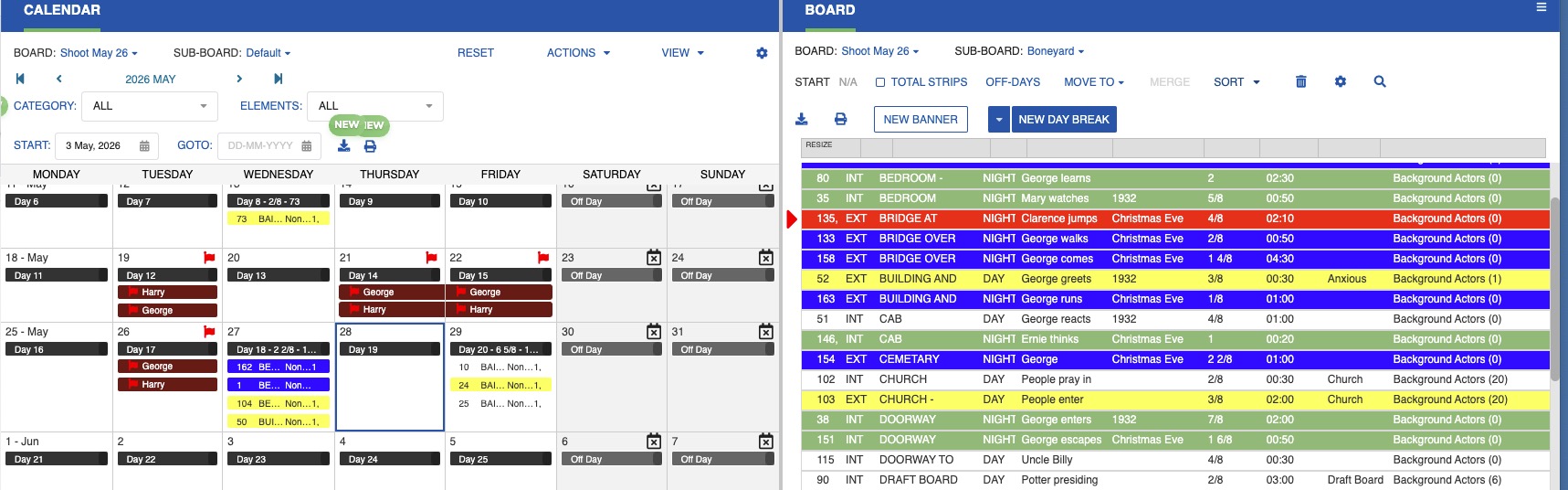 Calendar/Board drag and drop